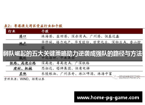 弱队崛起的五大关键策略助力逆袭成强队的路径与方法